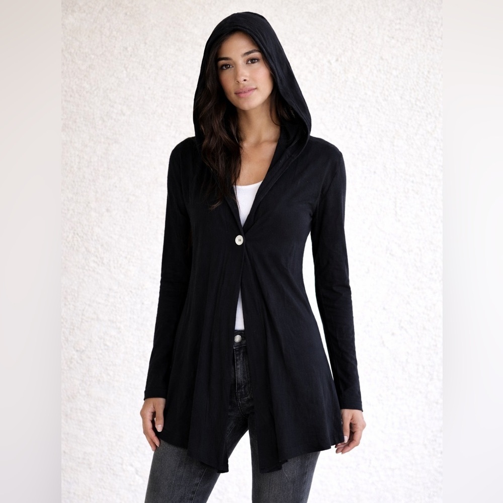 Hard Tail Black Hooded Longline Cardigan NWT Size 1X